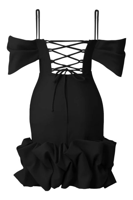 Черна рокля тип корсет